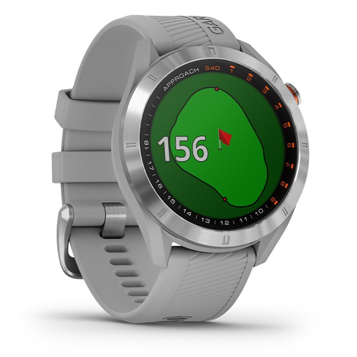 Garmin Golf Watch Approach S40 Stainless Steel with Powder Grey Band