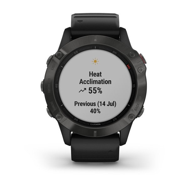 Garmin Fenix 6 Sapphire Edition 47mm Carbon Grey DLC with Back Band 010-02158-11 Saudi