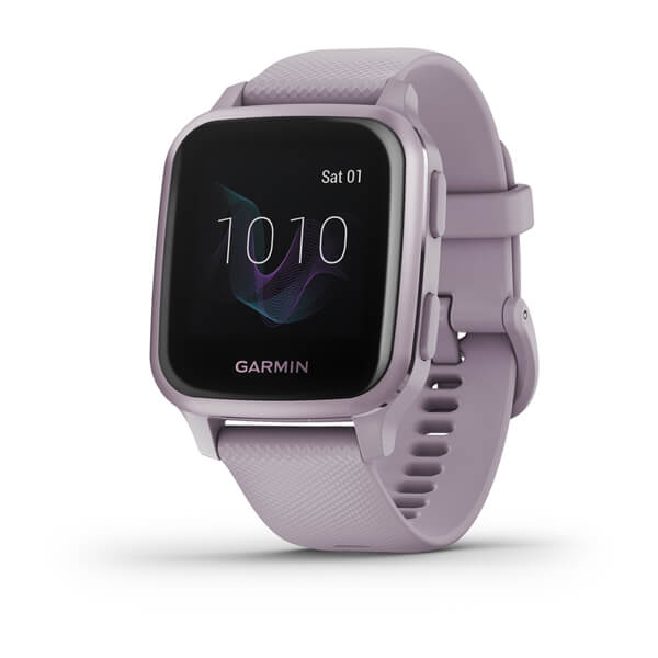 Garmin Venu SQ Metallic Orchid Aluminium Bezel with Orchid Case and Silicone Band