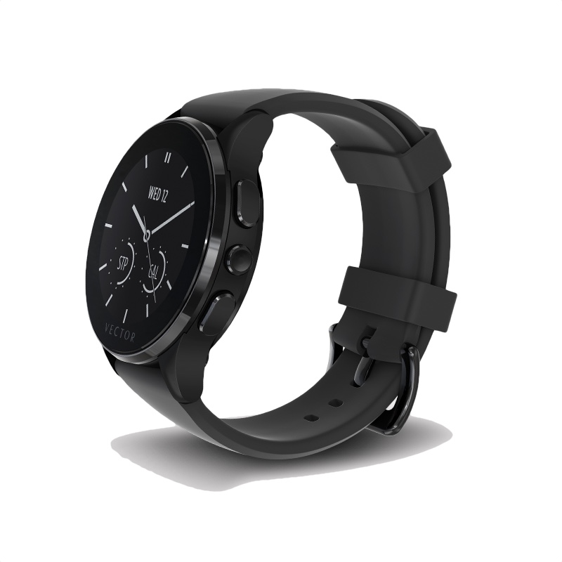 Vector Luna Black/Black Silicone Smart Watch