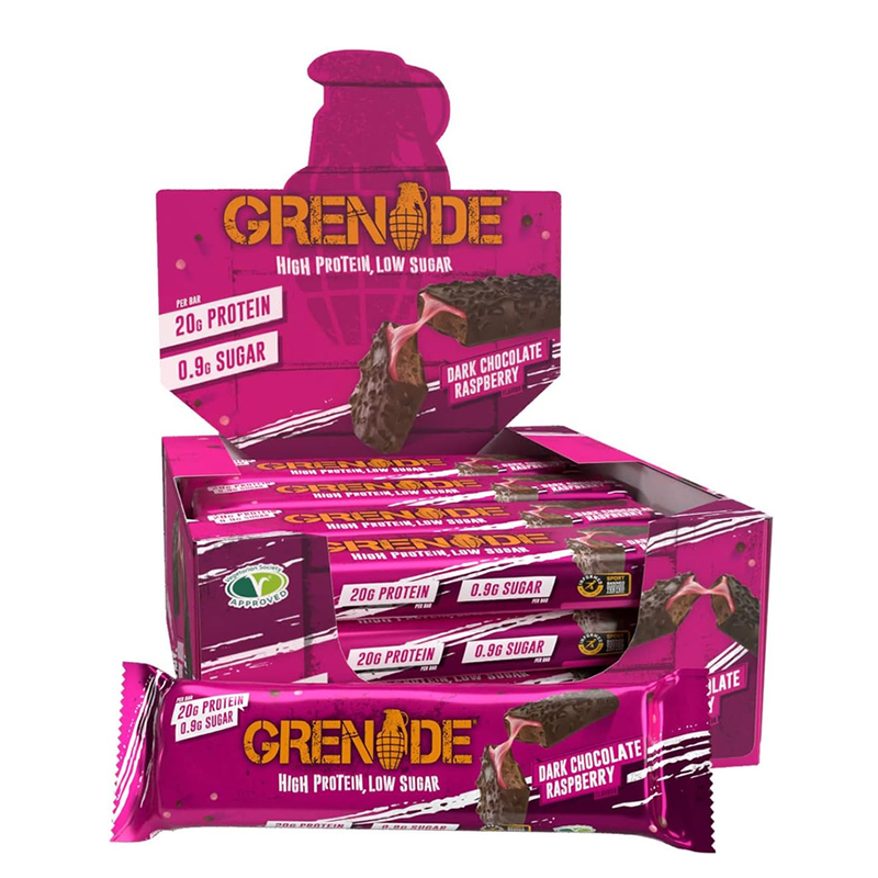 Grenade Carb Killa Box 1x12 Protein Bars Raspberry Dark Chocolate