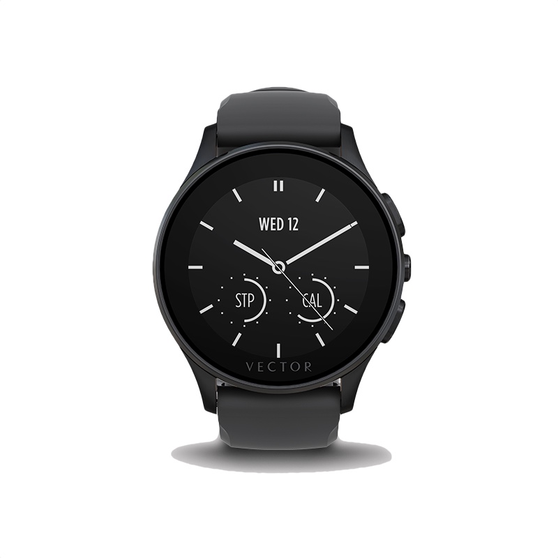 Vector Luna Black/Black Silicone Smart Watch