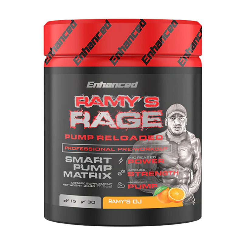 Enhanced Ramy's Rage Stim Reloaded Pre-workout 30 Servings - Orange Juice