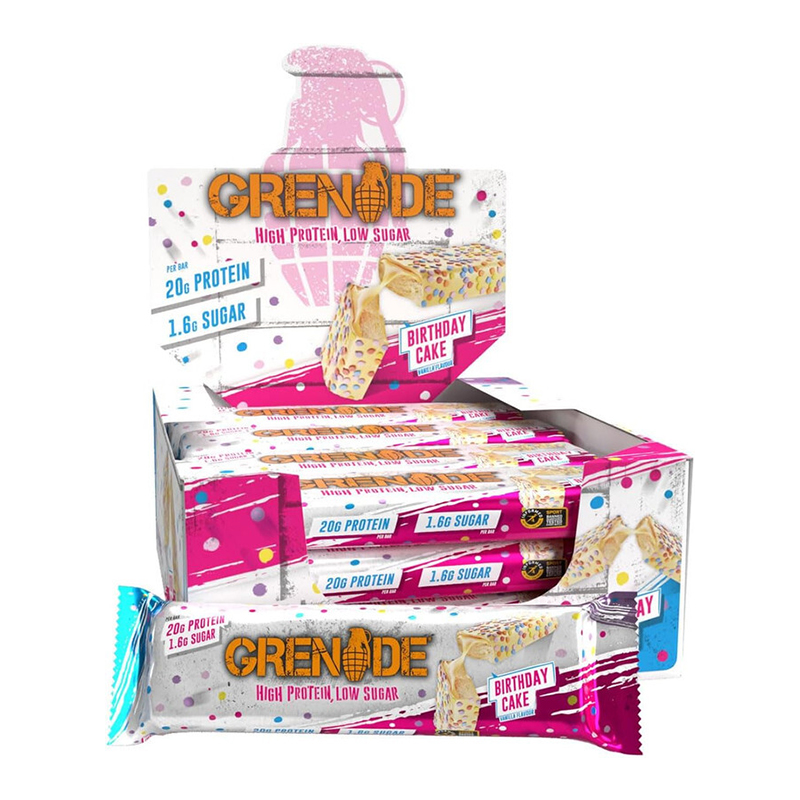 Grenade Carb Killa Box 1x12 Protein Bars Birthday Cake