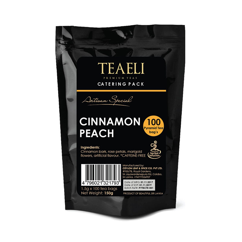 Teaeli Tea 100-Pyramid Flavored Tea Bag Catering Pack