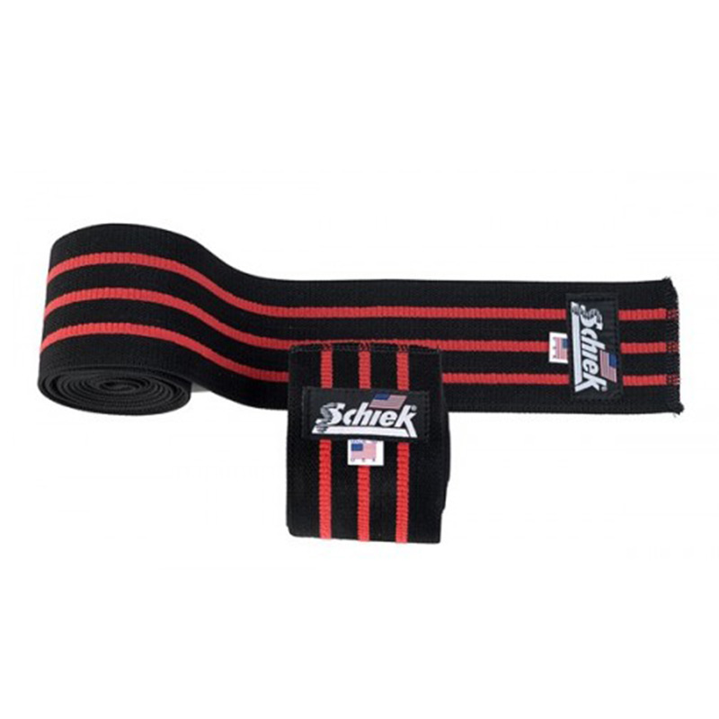 Schiek 78 Inch Heavy Duty Knee Wraps With Velcro Black Best Price in Ajman