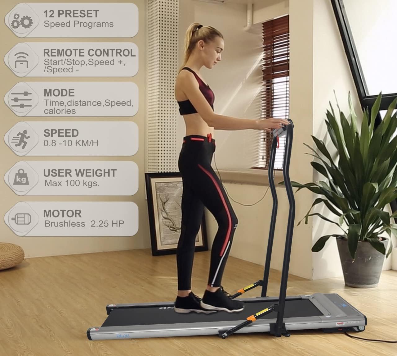 Fully Foldable Small Treadmill