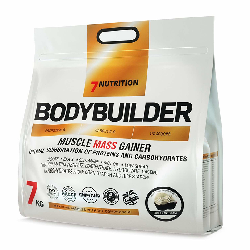 7Nutrition BodyBuilder Muscle Mass Gainer 7KG - Cake with Cream