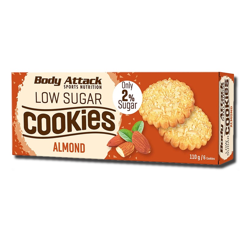 Body Attack Low Sugar Cookies Almond 115 g