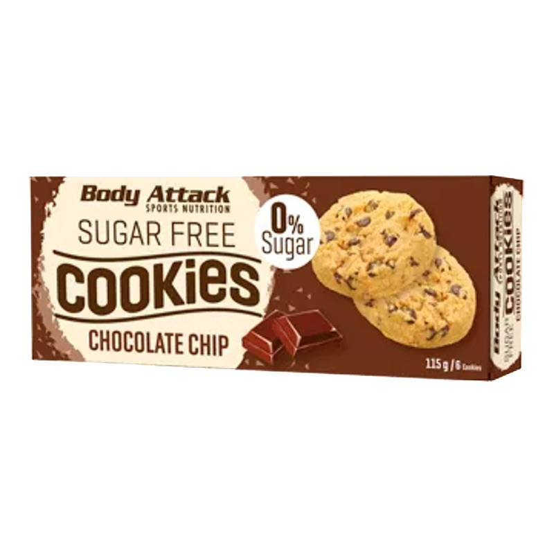 Body Attack Low Sugar Cookies Choc N Chip 115 g