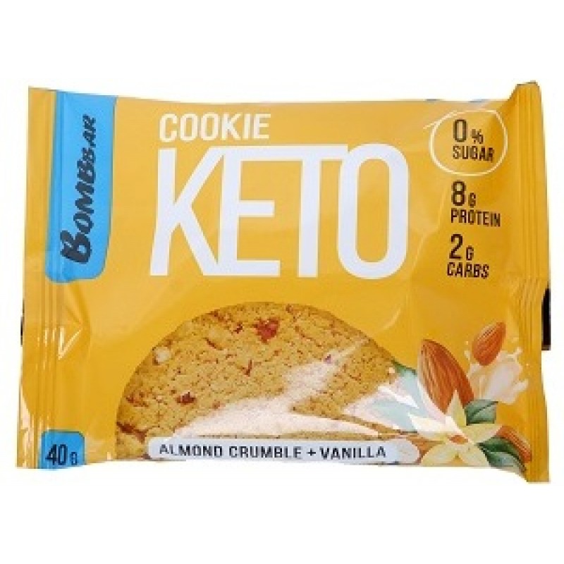 Bombbar Keto Cookies Almond Crumble and Vanilla 1x12