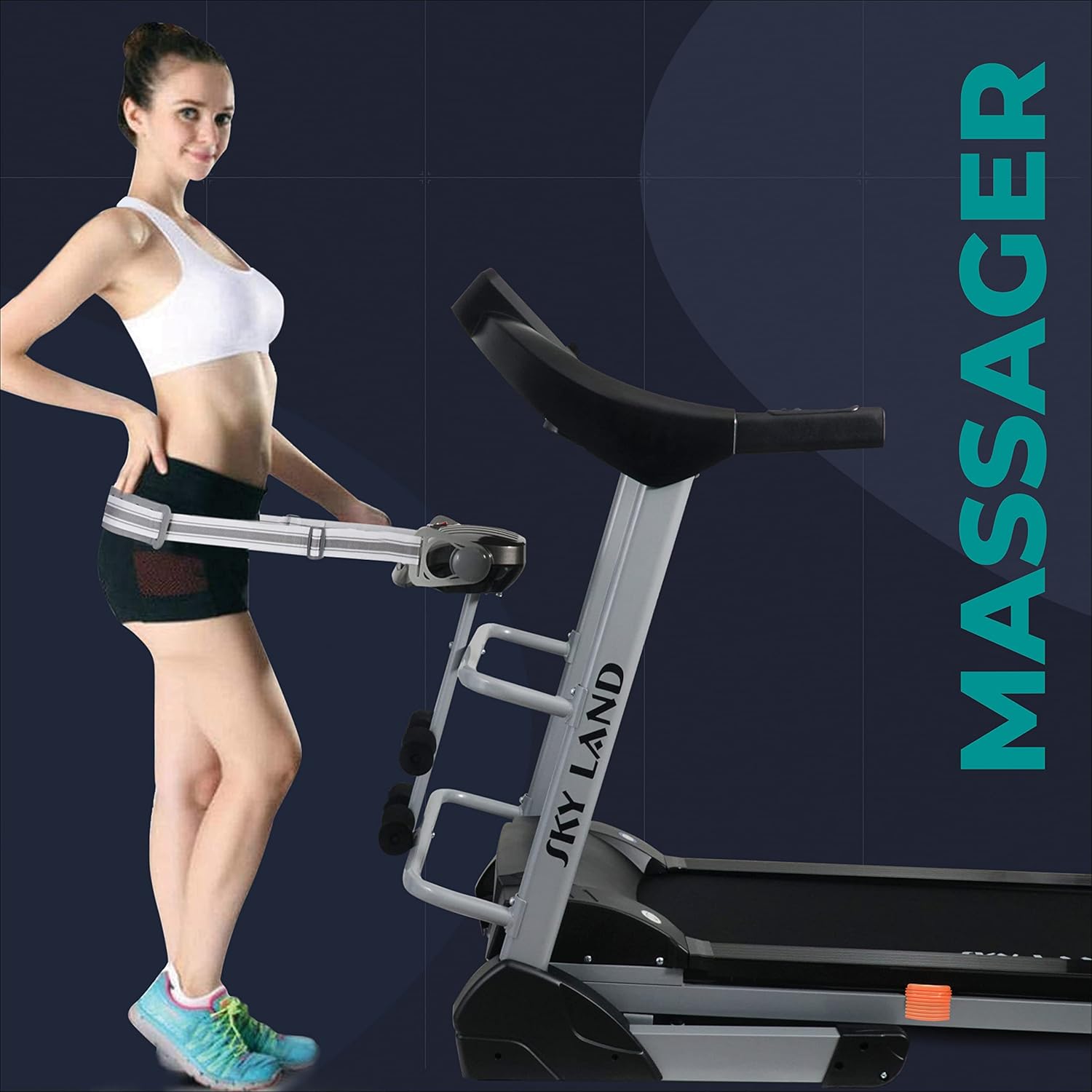 Powerful 3 hp Motor Foldable Treadmill with Massager EM-1272