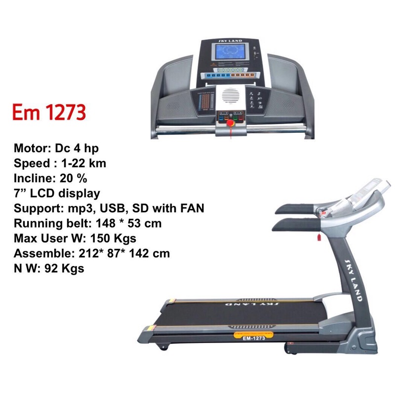 Home Treadmill with Incline and Good Price with 4 hp Motor