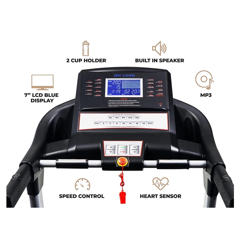 Skyland EM-1281 Treadmill with 3 HP Powerful AC Motor for Heavy User