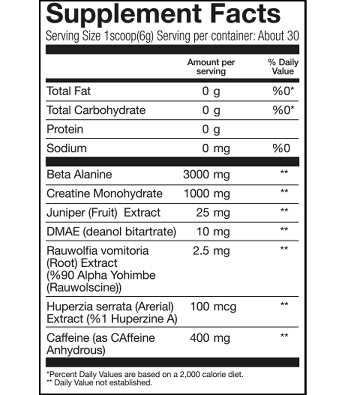 Muscle Rulz Jet Rulz Extreme 400mg Caffeine Pre Workout