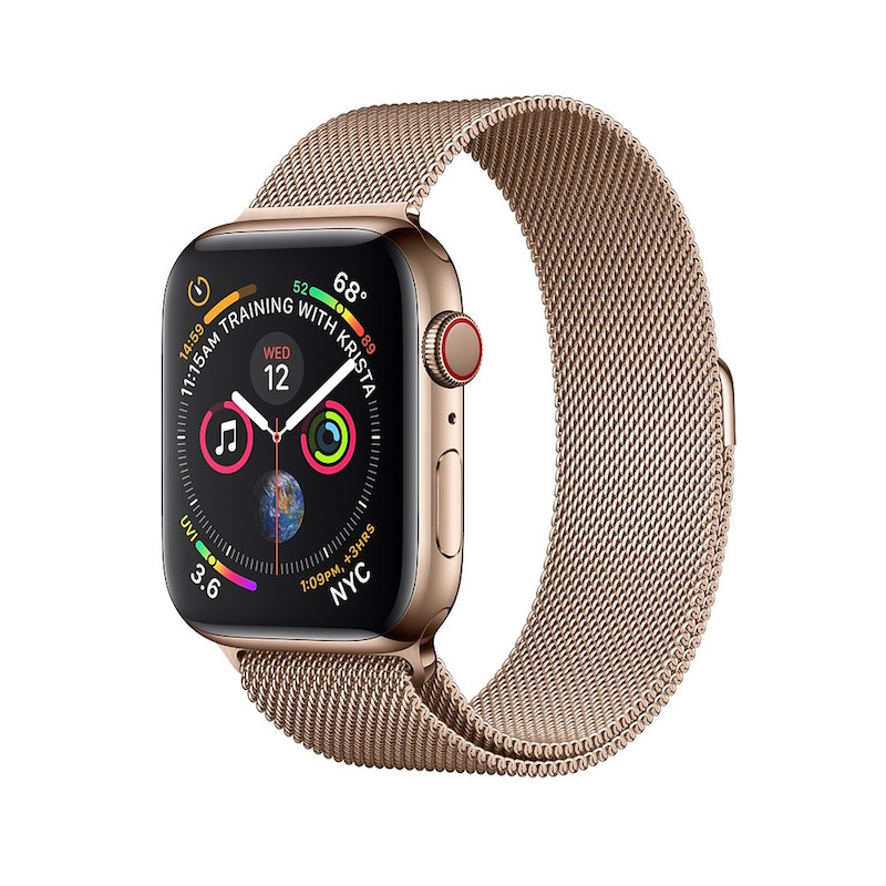 Apple Watch Series 4 GPS + Cellular 40mm Gold Stainless Steel Case With Gold Milanese Loop