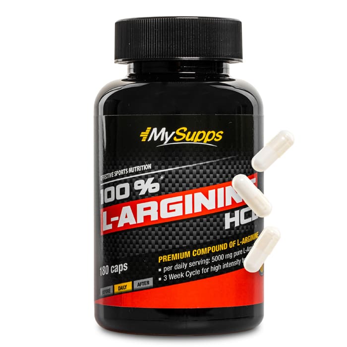 My Supps 100% L-Arginine HCL 180 Caps