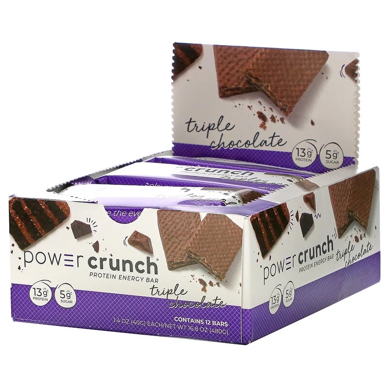 Power Crunch Protein Bar Original Triple Chocolate 40 g 12 Bars