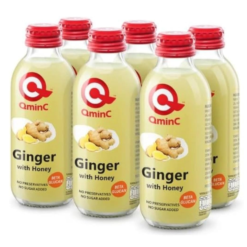 QminC Ginger with Honey Beta Glucan x 24 Bottles Pack