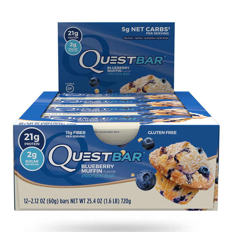 Quest Nutrition Protein Bar Blueberry Muffin - 12 Per Box