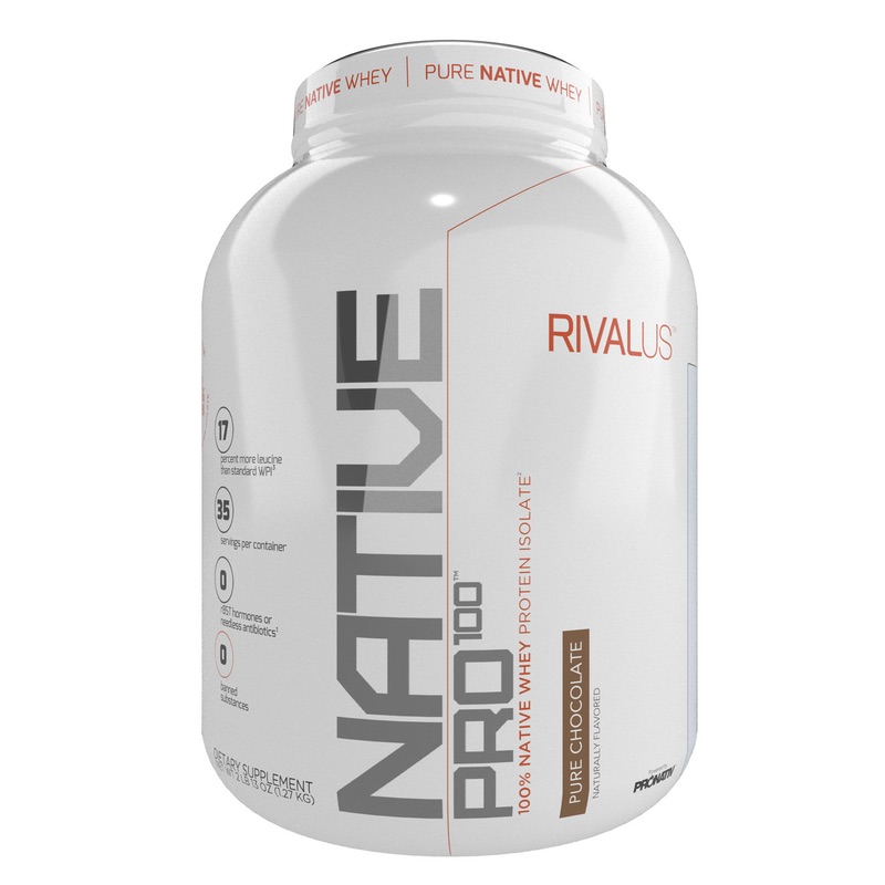 RivalUS Native Pro 100 2.8 lbs 100% Native Whey Protein Isolate