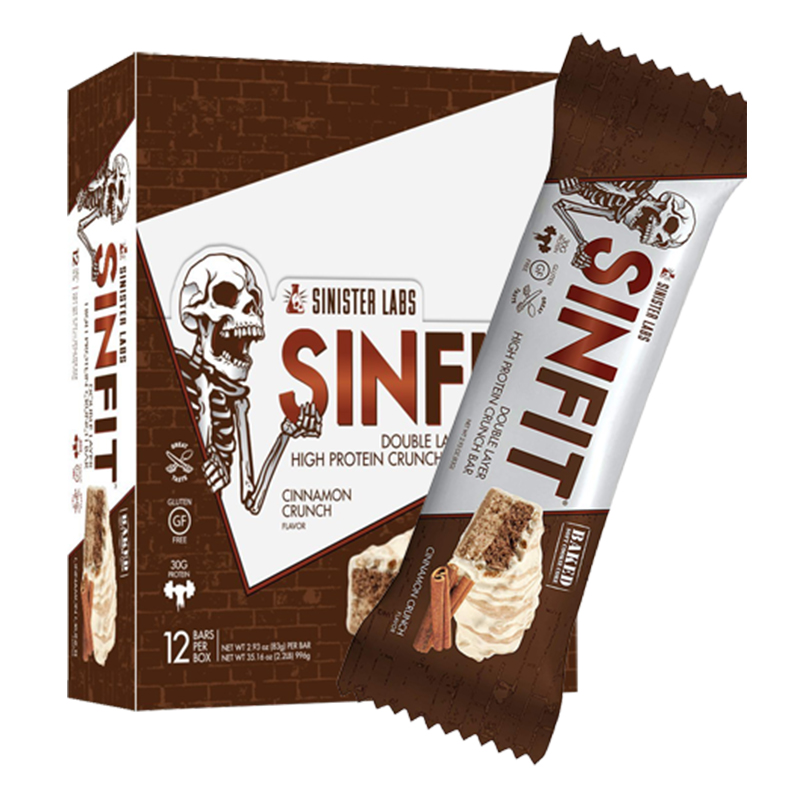 Sinister Labs Sinfit Cinamon Crunch Bars - 12 Bars Best Price in UAE