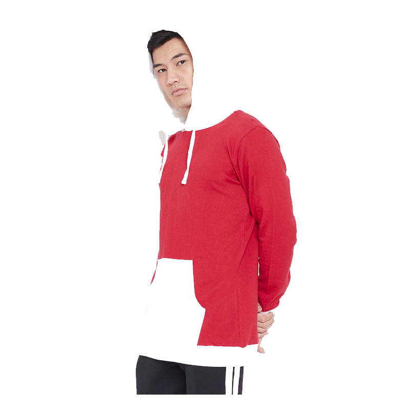 Aesthetic Bodies Colour Block Hoodie Jacket Red/White Best Price in Sharjah