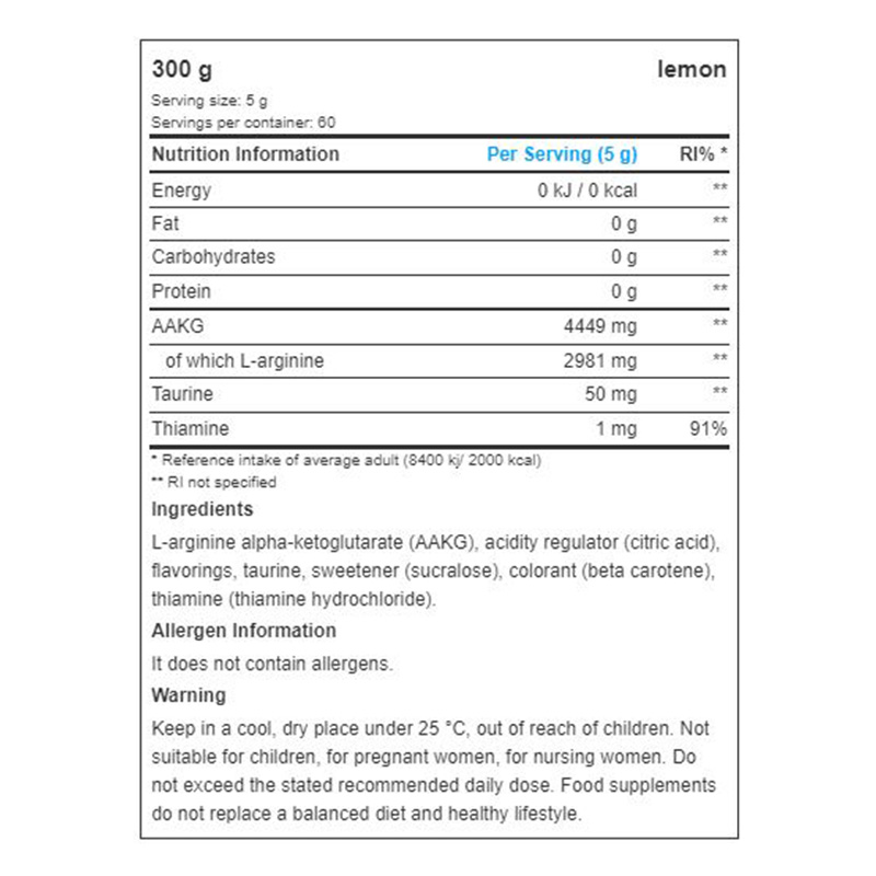 All Nutrition AAKG Muscle Pump V2.0 300G Best Price in Dubai