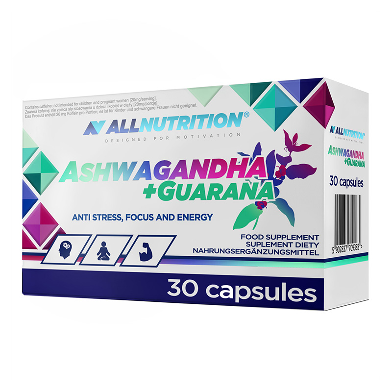All Nutrition Ashwagandha + Guarana 30 Caps