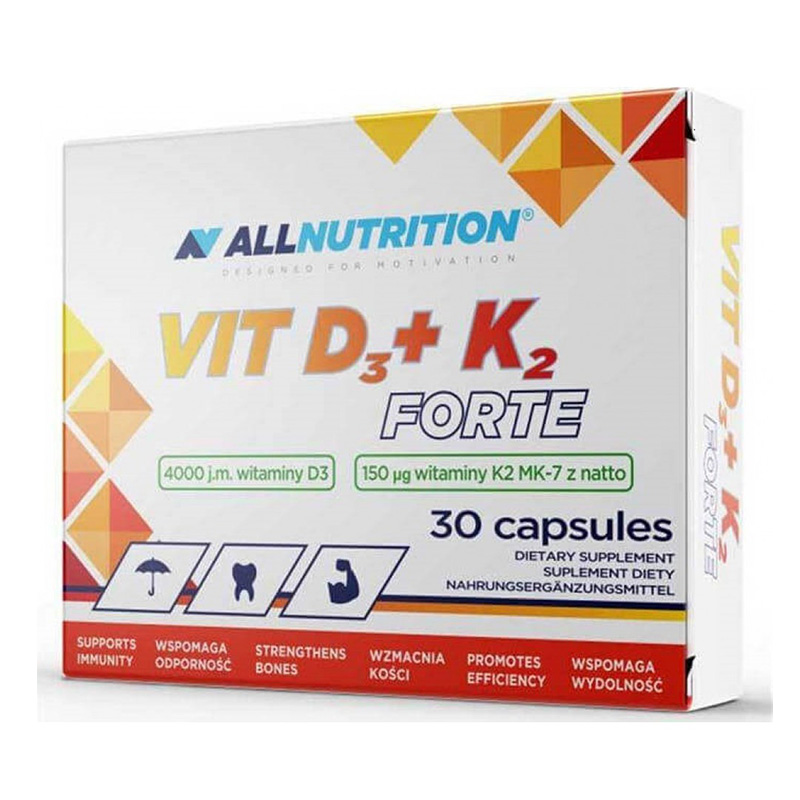 All Nutrition Vitamin D3 + K2 Forte 30 Capsules Best Price in UAE