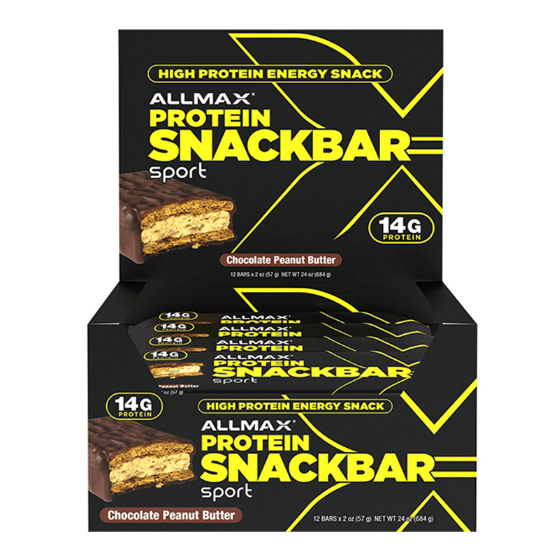 AllMax Protein Snackbar 57G 12 Chocolate Protein Bars