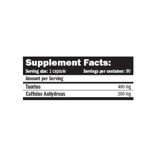 Amix Caffeine with Taurine 90Caps - ACWT-90CAPS