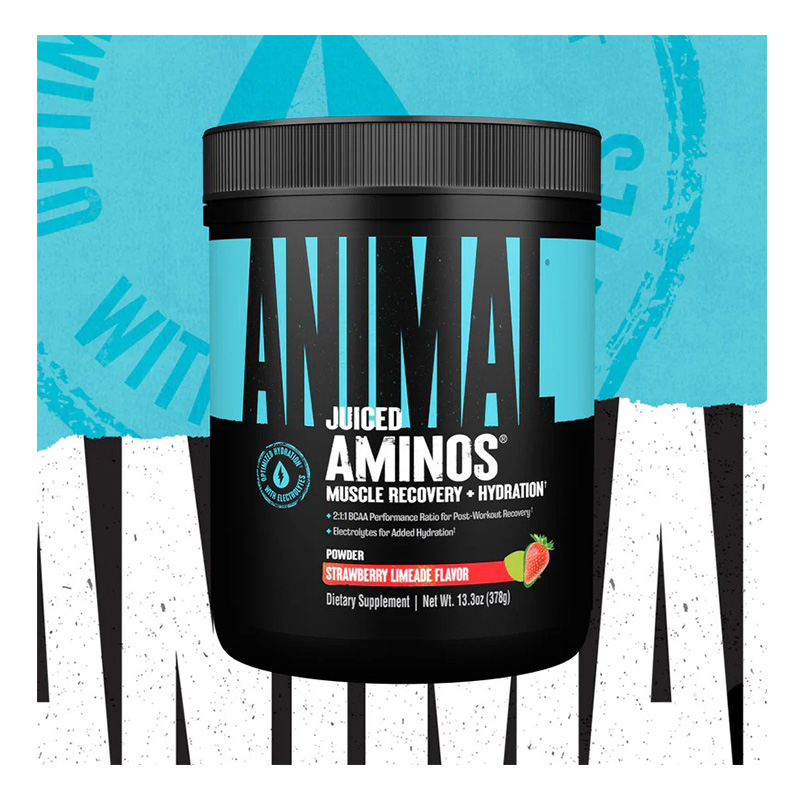 Animal Juiced Aminos Muscle Recovery Hydration 378 G - Strawberry Limeade