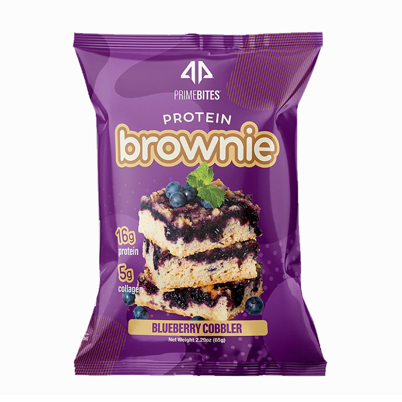 AP Regimen PrimeBites Protein Brownies Box of 12 - Blueberry Cobbler Blonde Best Price in Dubai