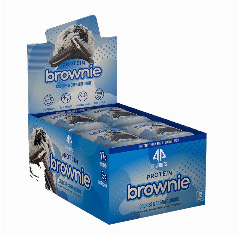 AP Regimen PrimeBites Protein Brownies Box of 12 - Cookies & Cream