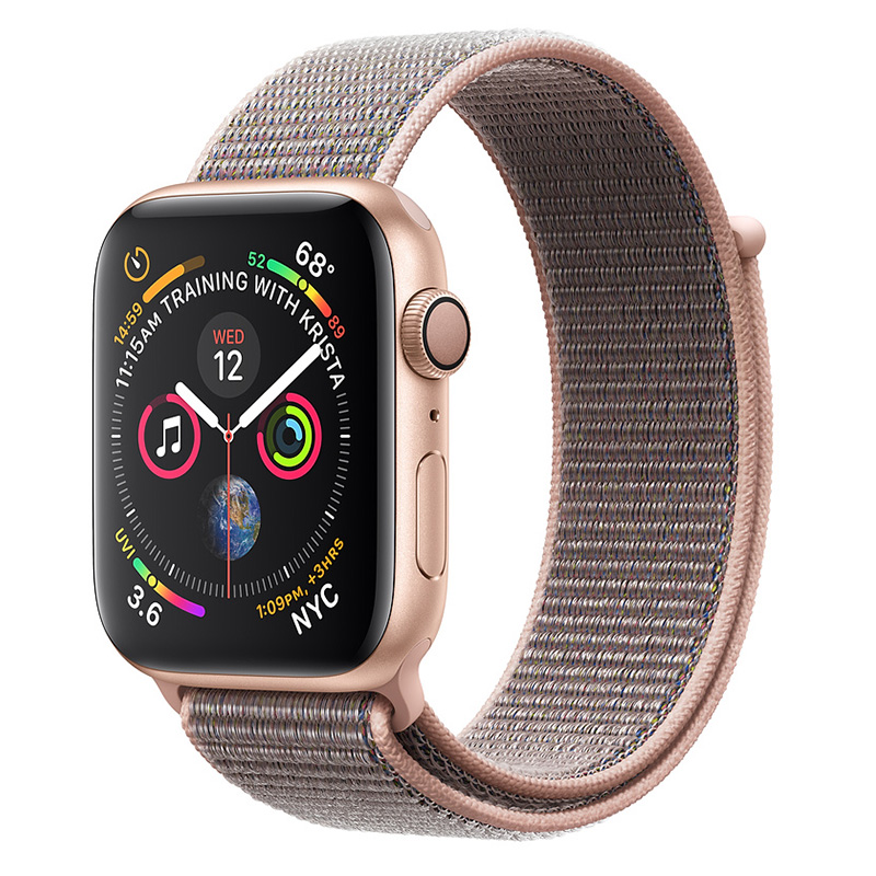 Apple Watch Series 4 GPS, 40mm Gold Aluminum Case With Pink Sand Sport Loop