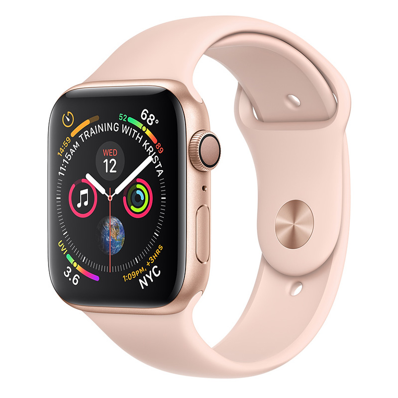 Apple Watch Series 4 GPS, 44mm Gold Aluminum Case With Pink Sand Sport Band