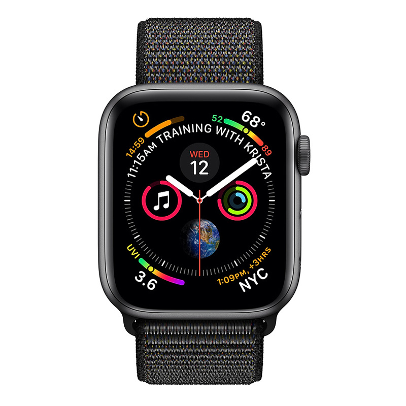 Apple Watch Series 4 Gps, 44mm Space Gray Aluminum Case With Black Sport Loop Best Price in UAE