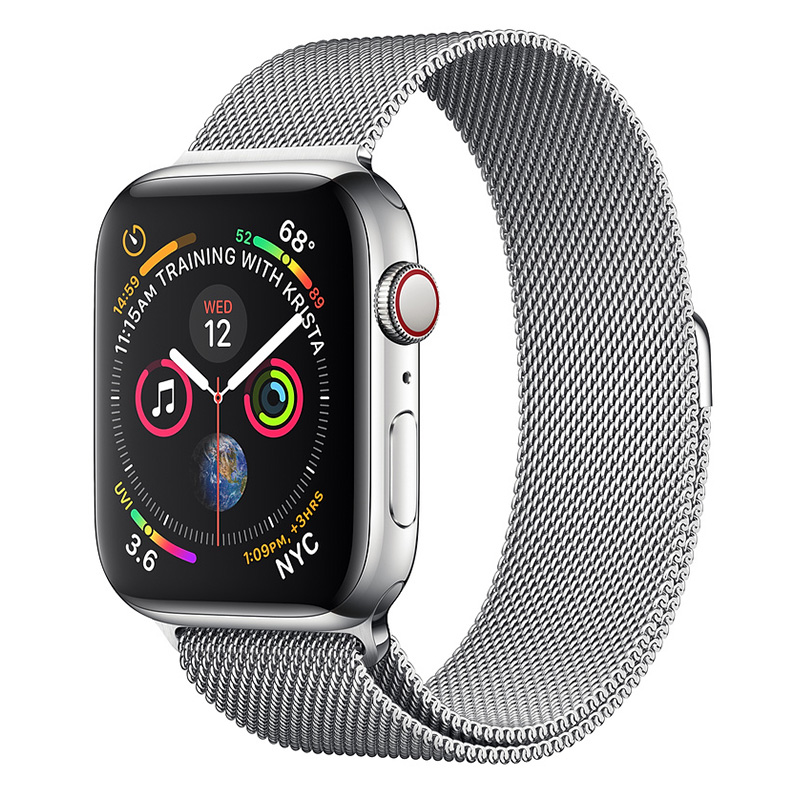 Apple Watch Series 4 GPS + Cellular 40mm Stainless Steel Case With Milanese Loop