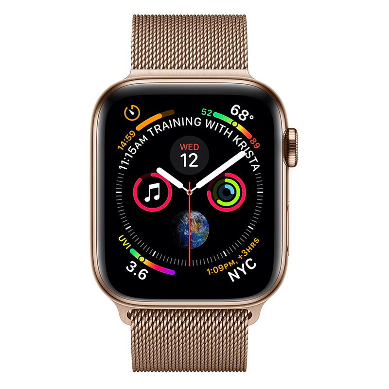Apple Watch Series 4 GPS + Cellular 44mm Gold Stainless Steel Case With Gold Milanese Loop Best Price in UAE