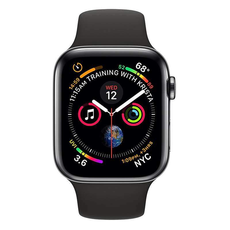 Apple Watch Series 4 GPS + Cellular 44mm Space Black Stainless Steel Case With Black Sport Band Best Price in UAE
