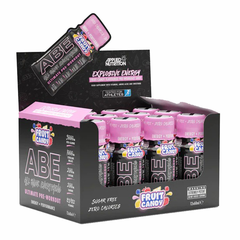 Applied Nutrition ABE Ultimate Pre Workout Shot 60 ml 12 Pcs in Box - Fruit Candy Best Price in Dubai