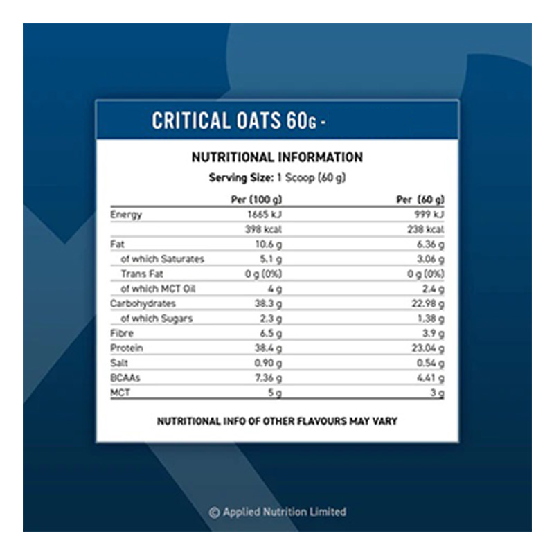 Applied Nutrition Critical Oats 3 kg - Chocolate Best Price in Dubai