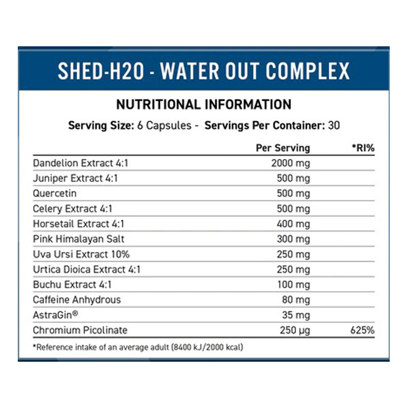 Applied Nutrition Shed-H2O Water Out Complex 180 Capsules Best Price in Dubai