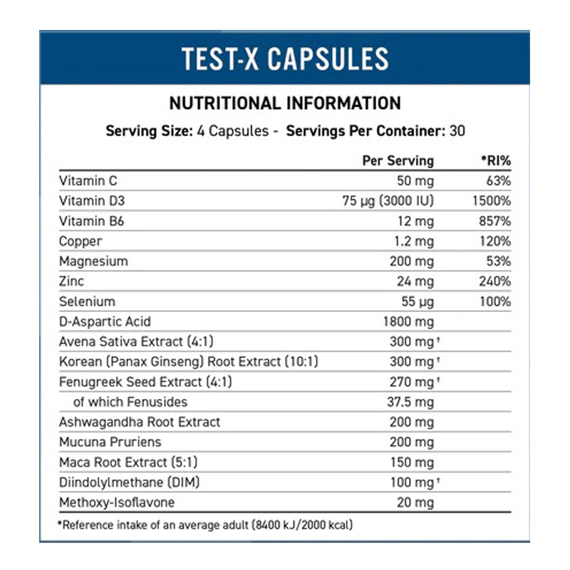 Applied Nutrition Test X Testosterone Support 120 Capsule Best Price in Dubai