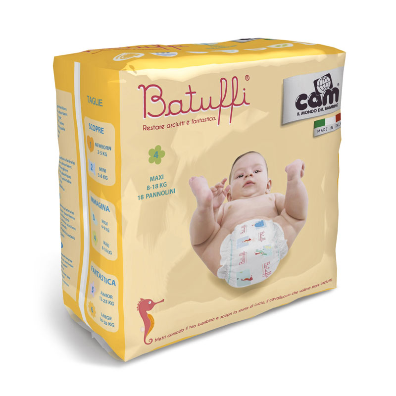 CAM Batuffi Maxi Diapers 4 (8-18 Kg)