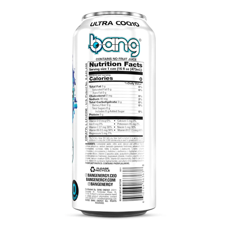 Bang Energy Drink 473 ml - Blue Razz Best Price in Dubai