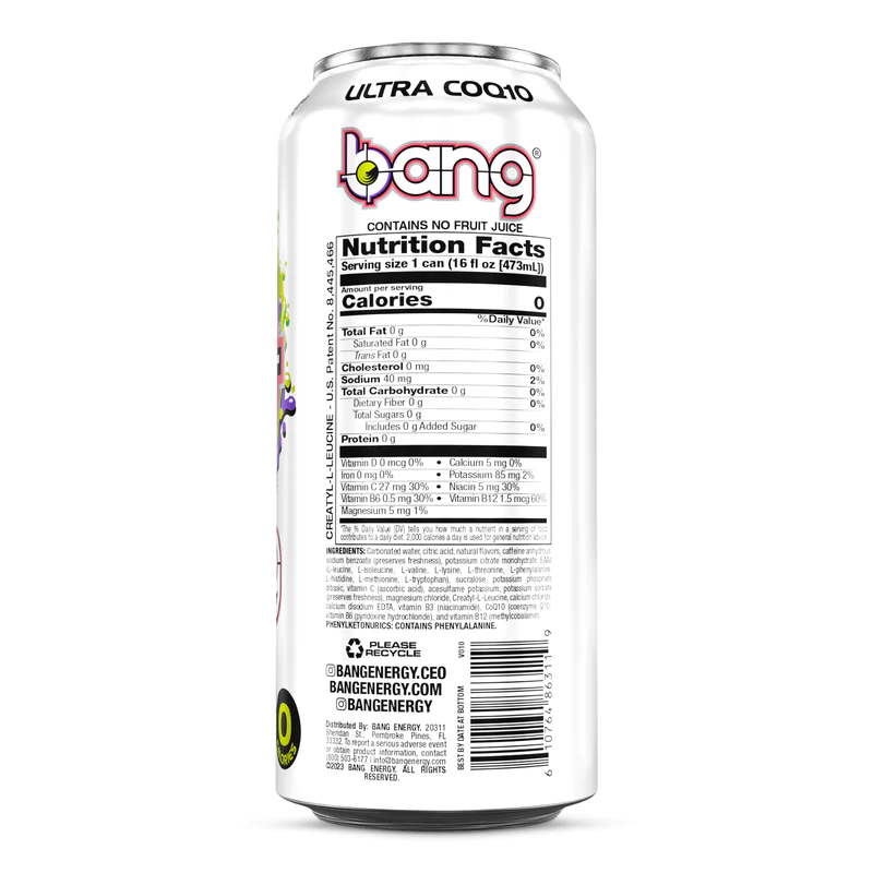 Bang Energy Drink 473 ml - Purple Guava Pear Best Price in Dubai