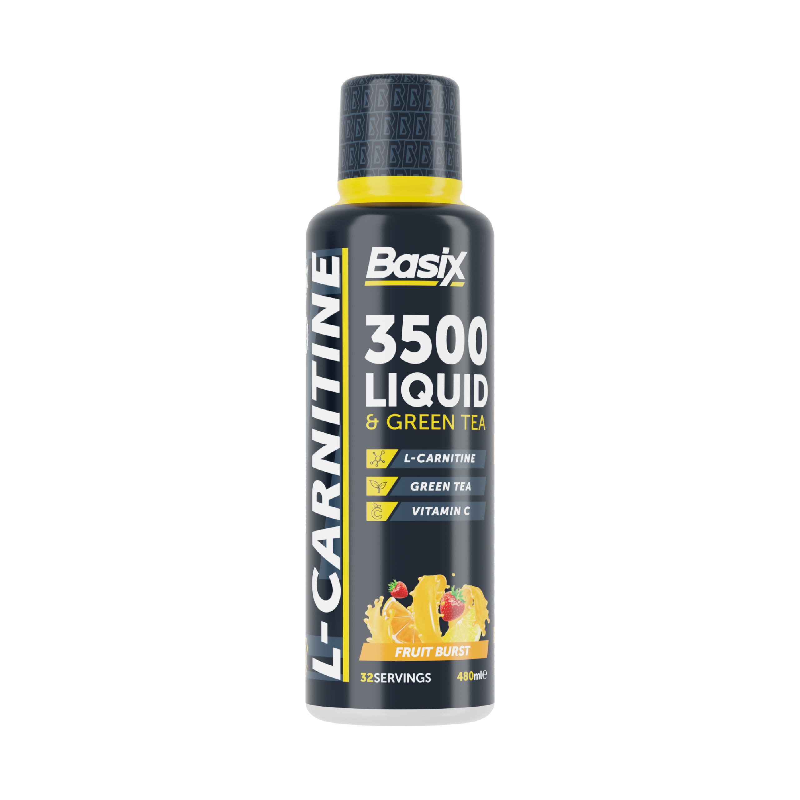 Basix L-Carnitine 3500 Liquid & Green Tea 480ml - Fruit Burst