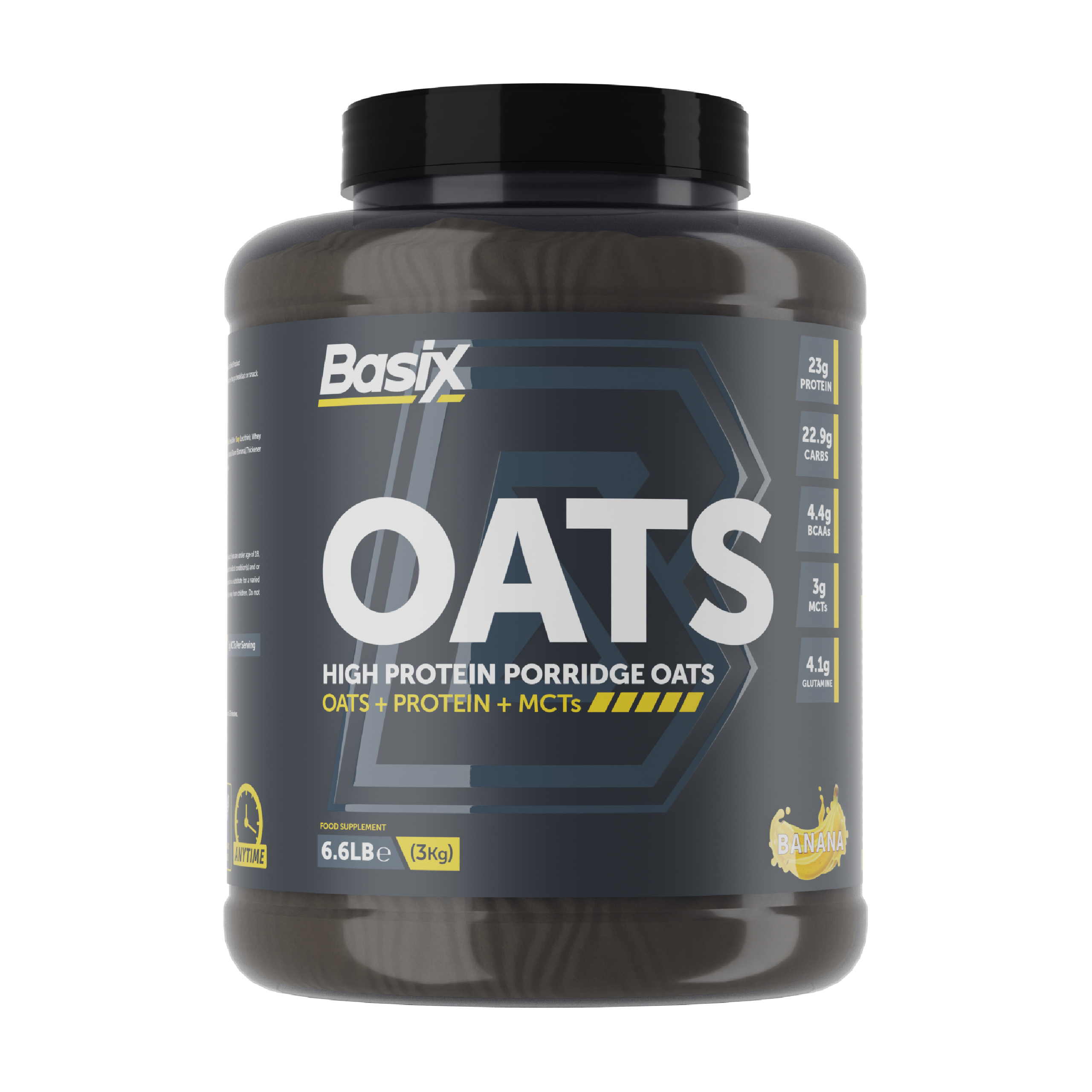 Basix Protein Oats High Protein Porridge Oats 3 KG - Banana